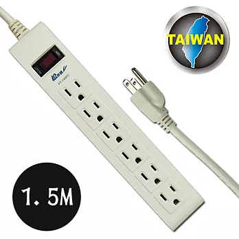 松井流3P一燈六延長線FT-1x6PC(5尺)