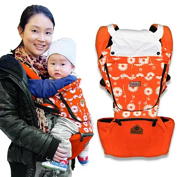 【LOG樂格】Ubela 多功能嬰兒腰凳揹帶 -橘紅款