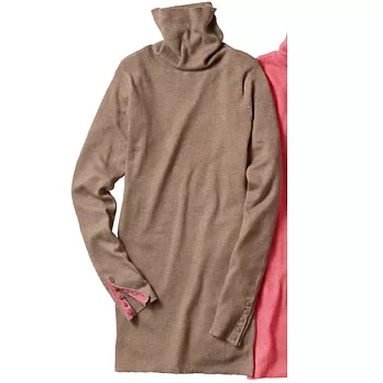 【cecile】親膚貼身高領上衣L摩卡棕