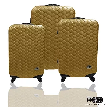 Just Beetle 編織風情系列ABS材質霧面輕硬殼旅行箱/行李箱三件組金