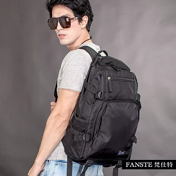 Fanste_梵仕特 炫亮格調 多功能後背包-6023黑色