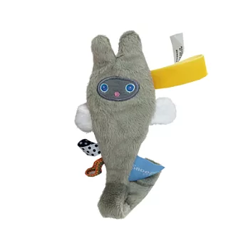 【荷蘭Snoozebaby】小飛兔布標奶嘴鍊夾灰色小兔