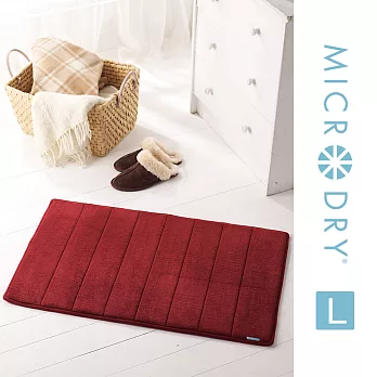 Microdry 《Bath Mat》舒適記憶綿浴墊/L寶石紅