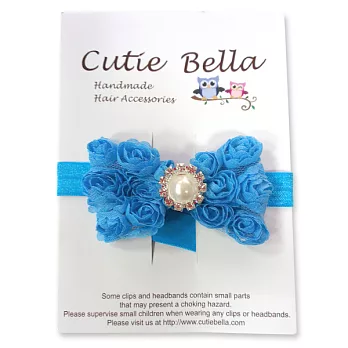 Cutie Bella彈性Rosset Pearl髮帶-Sky