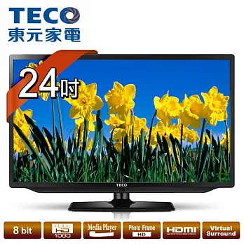 【東元TECO】24吋高畫質FHDLED顯示器+視訊盒／(TL2448TRE+TS1301TRE)