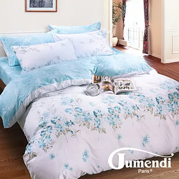 【Jumendi-清秀麗人】台灣製四件式特級純棉床包被套組-加大