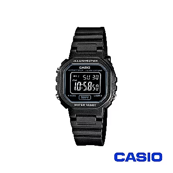 【CASIO卡西歐 】復古風方形整點報時電子錶 LA-20WH-1A/LA-20WH-1B黑