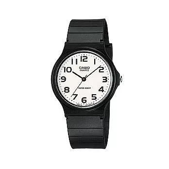 CASIO 精簡對時暢銷型指針式腕錶-白面-MQ-24-7B2