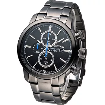 SEIKO 鷹眼大錶徑多功能鬧鈴腕錶 7T62-0LG0SD SNAF49P1