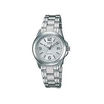 CASIO 流行指標搶眼風格時尚女性腕錶-白色-LTP-1215A-7A