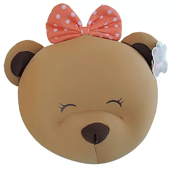 熊頭U型兩用枕-女孩