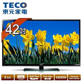 【東元TECO】42吋FHD Hi-HD LED液晶顯示器+視訊盒／(TL4202TRE+TS1301TRE)