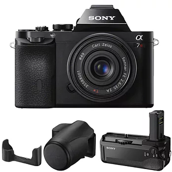 (公司貨)SONY A7R+35mm F2.8 ZA卡爾蔡司定焦鏡+VG-C1EM垂直手把+LCS-ELCA專用相機包超值組
