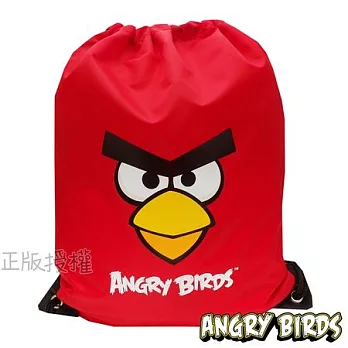 【Angry Birds】憤怒鳥㊣版授權 俏麗束口後背袋(二色)紅色