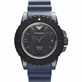 【EMPORIO ARMANI】義大利精品-運動防水200米藍色男錶(AR6100)