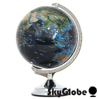 【SkyGlobe】12吋地形海溝人口分佈地球儀(英文版)(附燈)