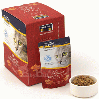 【海洋之星FISH4CATS】海藻精華鱒魚慕斯(貓用) ─ 1盒裝/100g*6入