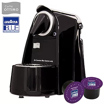《OTTIMO》膠囊咖啡機-高雅黑+100顆Lavazza咖啡膠囊(紫色)