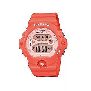 【BABY-G】謎樣的大和密碼時尚優質液晶腕錶-粉橘-BG-6903-4