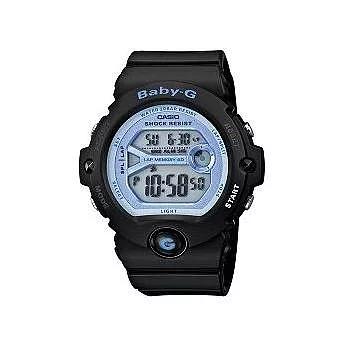 BABY-G 黑色泡芙的爽口時尚俏麗液晶腕錶-BG-6903-1