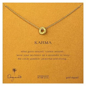 【Dogeared】祈願項鍊金色karma rope ring necklace圓滿如意三環結心想事成