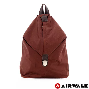 【美國 AIRWALK】極輕量纖維菱紋後背袋-咖啡