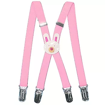 日本製Angel Dept，超可愛造型吊帶褲夾-小兔-粉