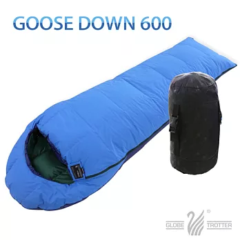 【遊遍天下】MIT台灣製JIS95%鵝絨防風防潑水睡袋(GD600_1.25kg)FREE