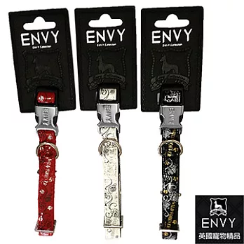 【凱堡】英國ENVY 寵物精品 項圈《狂野玫瑰》S號黑色