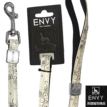 【凱堡】英國ENVY 寵物精品 拉繩《狂野玫瑰》S號白色