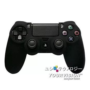 PS4 無線手把專用矽膠保護套 果凍套 防護套_黑