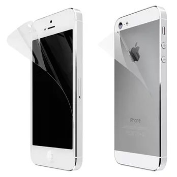 SwitchEasy Pure UltraClear HD iPhone5 高光澤高透光防指紋亮面保護貼(含機背貼)-透明