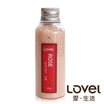 Lovel 天然井鹽/香氛沐浴鹽100g5入組(玫瑰)