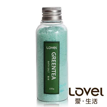 Lovel 天然井鹽/香氛沐浴鹽100g5入組(清新綠茶)