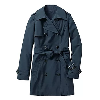 【cecile】花粉對策抗UV修身長版外套海軍藍/L