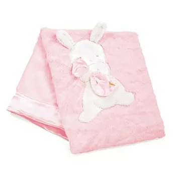 美國Bunnies By The Bay海灣兔，粉小兔立體柔軟毯，“My Blankie” Blanket-Pink