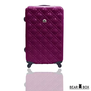 BEAR BOX 時尚香奈兒系列PC亮面輕硬殼24吋旅行箱/行李箱紫