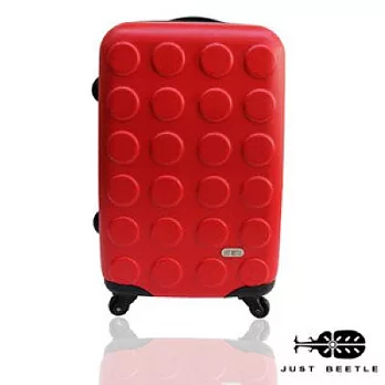 ☆莎莎代言☆Just Beetle積木系列ABS輕硬殼行李箱/旅行箱/登機箱(24吋) 積木紅