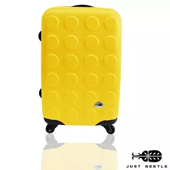 ☆莎莎代言☆Just Beetle積木系列ABS輕硬殼行李箱/旅行箱/登機箱(24吋) 積木黃