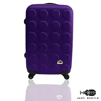☆莎莎代言☆Just Beetle積木系列ABS輕硬殼行李箱/旅行箱/登機箱(24吋) 積木紫