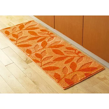【cecile雜貨】日本製光觸媒自動淨化纖維圖案廚房地墊(120x45cm)橘色