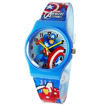 復仇者聯盟-美國隊長帥氣卡通錶(小型)(藍)