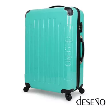 【Deseno-Macaron】糖心誘惑S-24吋PC鏡面TSA海關鎖行李箱(藍綠)24吋藍綠