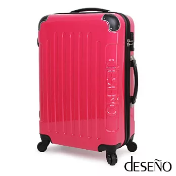 【Deseno-Macaron】糖心誘惑S-28PC鏡面TSA海關鎖行李箱(玫紅)28吋玫紅