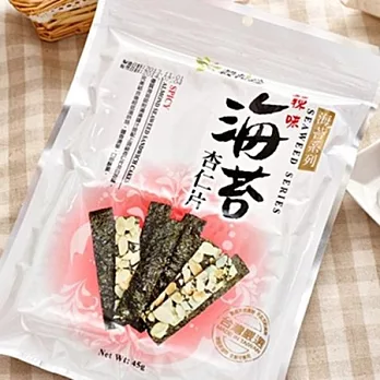 《穀粒珍》海苔杏仁片(辣味) (45g/包，共兩包)