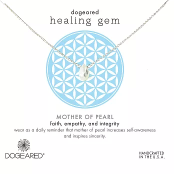 【Dogeared】美國品牌Healing Gem祈願誕生石925純銀項鍊~珍珠母貝 16英吋