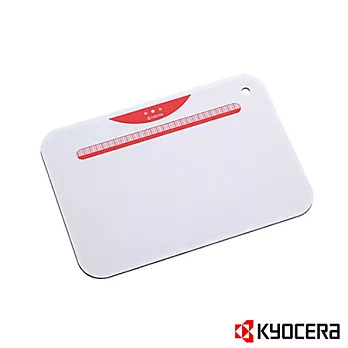 【KYOCERA】日本京瓷抗菌砧板(白底紅)