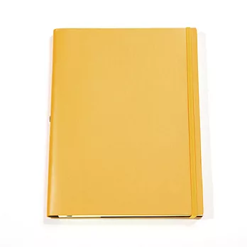 Jadeco / 客製 Vattern notebook平紋皮革筆記本 B5 橫條內頁黃色