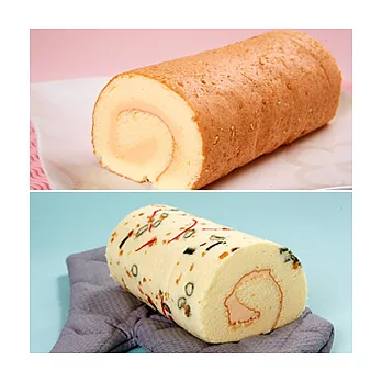 【生米42號-手作烘焙家】原味芝心蛋糕捲*2盒+香蔥芝心蛋糕捲*2盒