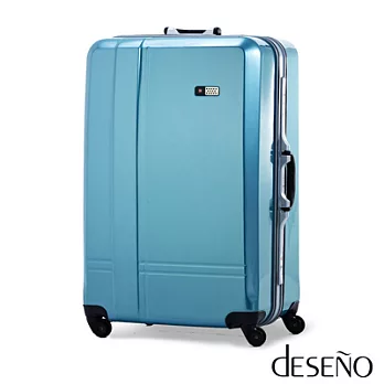【Deseno-SkyWalker】光燦魔力-28吋系列PC鏡面TSA海關鎖行李箱(湖藍)